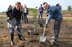 Nasadzanie magnolii w ogrodzie botanicznym w Kielcach / Kamil Król / Radio Kielce