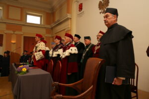 Uroczystość nadania tytułu Doktora 11.06.2015. Honoris Causa prof. Andrzejowi Markowskiemu przez Senat UJK w Kielcach / Kamil Król / Radio Kielce