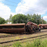 25.6.2015 Zagnańsk. W nocy w Zagnańsk wykoleił się podciąg towarowy. / Wojciech Habdas / Radio Kielce