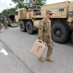 25.6.2015 Miedziana Góra. Kolumna amerykańskiej armii w świętokrzyskiem / Wojciech Habdas / Radio Kielce