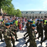 3.6.2015 Kielce. Uroczysta przysięga elewów przed Pałacem Biskupim / Wojciech Habdas / Radio Kielce