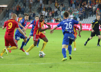 5.6.2015 Kielce. 37. kolejka T-Mobile Ekstraklasy: Korona Kielce- Podbeskidzie Bielsko-Biała / Wojciech Habdas / Radio Kielce