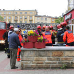 27.6.2015 Kielce. Wypadek przy termomodernizacji bloku przy Konarskiego. Mężczyzna spadł z rusztowania. / Wojciech Habdas / Radio Kielce