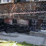 20.7.2015 Kielce. Nieznani sprawcy podpalili budynek Zespołu Szkół Ogólnokształcących nr 15 przy ulicy Krzemionkowej w Kielcach. / Karol Żak / Radio Kielce