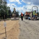 29.07.2015 Kielce. Ulica Pietraszki. Budowa ścieżki Green Velo. / Robert Felczak / Radio Kielce