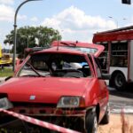 01.07.2015. Wypadek na skrzyżowaniu ulic Krakowskiej i Podklasztornej / Stanisław Blinstrub / Radio Kielce