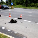 01.07.2015. Wypadek na skrzyżowaniu ulic Krakowskiej i Podklasztornej / Stanisław Blinstrub / Radio Kielce