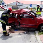 01.07.2015. Wypadek na skrzyżowaniu ulic Krakowskiej i Podklasztornej / Stanisław Blinstrub / Radio Kielce