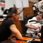02.07.2015. Sandra Drabik - srebrna medalistka Igrzysk Europejskich w Baku w boksie, w studiu Radia Kielce / Kamil Król / Radio Kielce