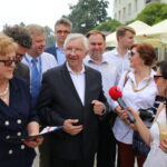 06.07.2015. Konferencja PiS na placu Artystów / Kamil Król / Radio Kielce