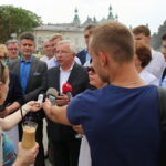 06.07.2015. Konferencja PiS na placu Artystów / Kamil Król / Radio Kielce