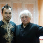 2.7.2015 Busko-Zdrój. XXI MFM im. K. Jamroz. Jerzy Maksymiuk ma swoje słoneczko w Alei Gwiazd w Busku-Zdroju / Leszek Ślusarski / Radio Kielce