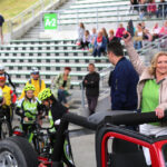 10.7.2015 Kielce. Na Kadzielni powstaje spot promujący Trasy rowerowe w Polsce Wschodniej Green Velo / Wojciech Habdas / Radio Kielce