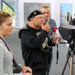 10.7.2015 Kielce. Na Kadzielni powstaje spot promujący Trasy rowerowe w Polsce Wschodniej Green Velo / Wojciech Habdas / Radio Kielce