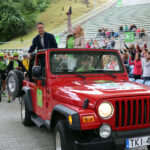 10.7.2015 Kielce. Na Kadzielni powstaje spot promujący Trasy rowerowe w Polsce Wschodniej Green Velo / Wojciech Habdas / Radio Kielce