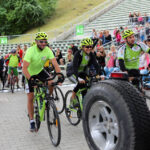 10.7.2015 Kielce. Na Kadzielni powstaje spot promujący Trasy rowerowe w Polsce Wschodniej Green Velo / Wojciech Habdas / Radio Kielce