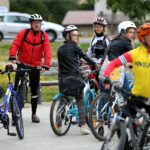 10.7.2015 Kielce. Na Kadzielni powstaje spot promujący Trasy rowerowe w Polsce Wschodniej Green Velo / Wojciech Habdas / Radio Kielce