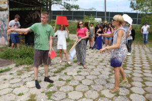 16.7.2015 Kielce. Baza Zbożowa. Próby przed finałem projektu "Evanescence" w ramach programu Erasmus+ / Wojciech Habdas / Radio Kielce