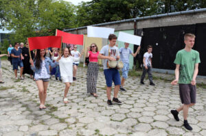 16.7.2015 Kielce. Baza Zbożowa. Próby przed finałem projektu "Evanescence" w ramach programu Erasmus+ / Wojciech Habdas / Radio Kielce