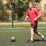 22.7.2015 Kielce. Wakacje z futbolem. Mecz Szybcy i wściekli - Hebany / Wojciech Habdas / Radio Kielce