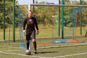 22.7.2015 Kielce. Wakacje z futbolem. Mecz Szybcy i wściekli - Hebany / Wojciech Habdas / Radio Kielce