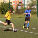 22.7.2015 Kielce. Wakacje z futbolem. Mecz Szybcy i wściekli - Hebany / Wojciech Habdas / Radio Kielce