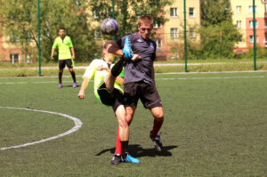 22.7.2015 Kielce. Wakacje z futbolem. Mecz Szybcy i wściekli - Hebany / Wojciech Habdas / Radio Kielce