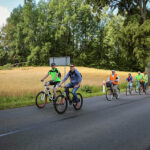 29.7.2015 Lidzbark Warmiński. Z lokalną grupą rowerzystów wybraliśmy się na wycieczkę fragmentem szlaku Green Velo prowadzącym do Stoczka Klasztornego. / Wojciech Habdas / Radio Kielce