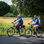 29.7.2015 Lidzbark Warmiński. Z lokalną grupą rowerzystów wybraliśmy się na wycieczkę fragmentem szlaku Green Velo prowadzącym do Stoczka Klasztornego. / Wojciech Habdas / Radio Kielce