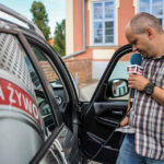29.7.2015 Lidzbark Warmiński. Z lokalną grupą rowerzystów wybraliśmy się na wycieczkę fragmentem szlaku Green Velo prowadzącym do Stoczka Klasztornego. / Wojciech Habdas / Radio Kielce