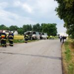 08.07.2015 Słupia. Powiat jędrzejowski. Zderzenie autokaru i ciężarówki / Paweł Klepka / Radio Kielce