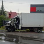 08.07.2015 Kielce. Zderzenie ciężarówek na ulicy Warszawskiej / Stanisław Blinstrub / Radio Kielce