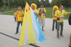 29.08.2015. Vive - PSG. Towarzyski mecz piłki ręcznej w Krakowie. Kieleccy kibice w drodze na pojedynek / Kamil Król / Radio Kielce