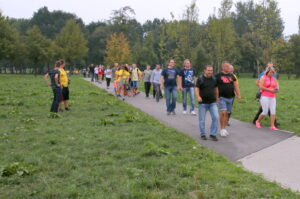 29.08.2015. Vive - PSG. Towarzyski mecz piłki ręcznej w Krakowie. Kieleccy kibice w drodze na pojedynek / Kamil Król / Radio Kielce