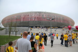 29.08.2015. Vive - PSG. Towarzyski mecz piłki ręcznej w Krakowie. Kieleccy kibice w drodze na pojedynek / Kamil Król / Radio Kielce