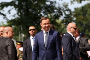 Andrzej Duda w Jędrzejowie. Spotkanie z mieszkańcami / Stanisław Blinstrub / Radio Kielce