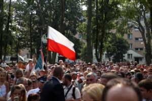 Andrzej Duda w Jędrzejowie. Spotkanie z mieszkańcami / Stanisław Blinstrub / Radio Kielce