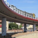 27.08.2015. Próba obciążeniowa estakady nad skrzyżowaniem ulic Grunwaldzkiej i Piekoszowskiej w Kielcach / Robert Felczak / Radio Kielce