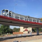 27.08.2015. Próba obciążeniowa estakady nad skrzyżowaniem ulic Grunwaldzkiej i Piekoszowskiej w Kielcach / Robert Felczak / Radio Kielce