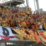 03.08.2015. 3. kolejka T-Mobile Ekstraklasy Korona Kielce - Ruch Chorzów. Najzagorzalsi fani Korony / Kamil Król / Radio Kielce
