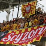 03.08.2015. 3. kolejka T-Mobile Ekstraklasy Korona Kielce - Ruch Chorzów. Fani gospodarzy / Kamil Król / Radio Kielce