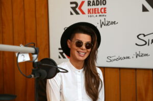 08.08.2015. Edyta Górniak wzięła udział w audycji "Made in Kielce" / Kamil Król / Radio Kielce