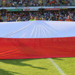 14.08.2015. 5. kolejka T-Mobile Ekstraklasy Korona Kielce - Cracovia Kraków. Przed meczem odśpiewano Mazurka Dąbrowskiego / Kamil Król / Radio Kielce