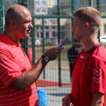 19.08.2015. Wakacje z Futbolem 2015.  Orlik 27 Kielce I - Red and Yellow I (finał gimnazjalistów). Wywiady przeprowadzał Maciej Makuła z Radia Kielce / Kamil Król / Radio Kielce