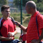 19.08.2015. Wakacje z Futbolem 2015.  Wywiady przeprowadzał Maciej Makuła z Radia Kielce / Kamil Król / Radio Kielce