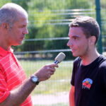 19.08.2015. Wakacje z Futbolem 2015.  Wywiady przeprowadzał Maciej Makuła z Radia Kielce / Kamil Król / Radio Kielce