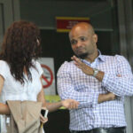 02.09.2015. 7. kolejka T-Mobile Ekstraklasy Korona Kielce - Pogoń Szczecin. . Były napastnik Korony Edi Andradina obecnie pełni funkcje skauta w Pogoni / Kamil Król / Radio Kielce