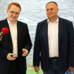 25.8.2015 Kielce. Konferencja prasowa ugrupowania Nowoczesna.pl z udziałem Adama Cyrańskiego i Mateusza Sabata / Wojciech Habdas / Radio Kielce