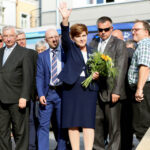 26.8.2015 Kielce. Beata Szydło spotkała się z mieszkańcami na pl. Artystów. / Wojciech Habdas / Radio Kielce