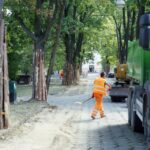 20.08.2015 Kielce. Ulica Św. Stanisława Kostki. Remont ulicy odsłonił korzenie drzew. / Stanisław Blinstrub / Radio Kielce